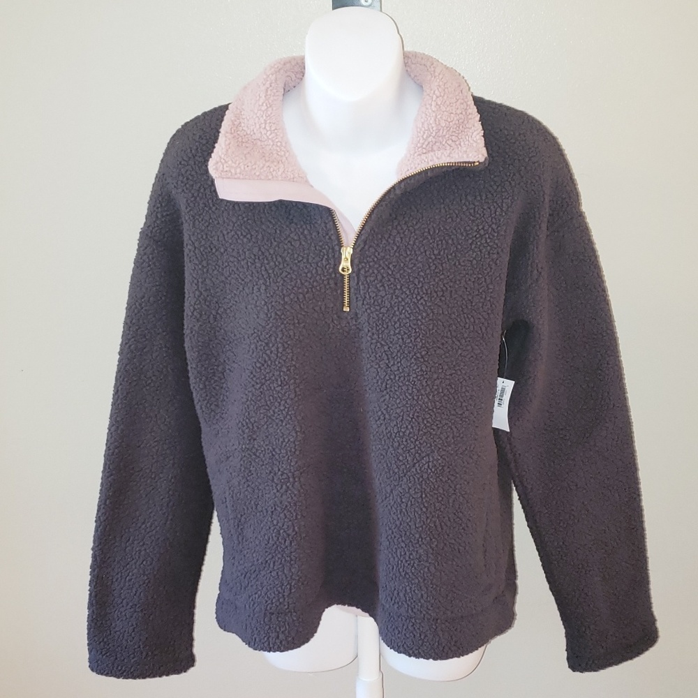 Old Navy  Fleece Jacket in grey and pink